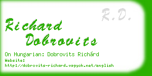 richard dobrovits business card