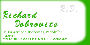 richard dobrovits business card